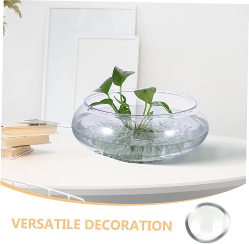 300 قطعة من الخرز الزجاجي المسطح الشفاف من Luxshiny للديكور للمزهريات DIY الحرف اليدوية وخزانات الأسماك وأحواض السمك والحصى لتزيين المنزل والقطع المركزية in Kuwait