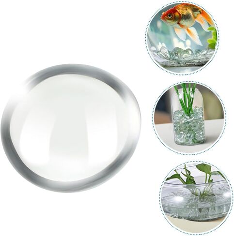 300 قطعة من الخرز الزجاجي المسطح الشفاف من Luxshiny للديكور للمزهريات DIY الحرف اليدوية وخزانات الأسماك وأحواض السمك والحصى لتزيين المنزل والقطع المركزية in Kuwait