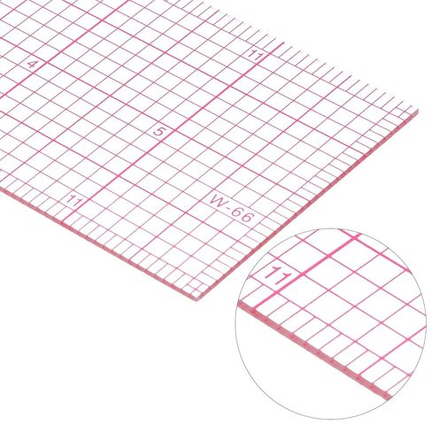 مسطرة خياطة شفافة، قطعتان مسطرة شفافة شبكية بلاستيكية مقاس 2 × 12 بوصة مع أداة قياس مستقيمة بمقياس الساندويتش لتصنيف الأنماط، صناعة اللحف، تصميم الملابس اليدوية in Kuwait
