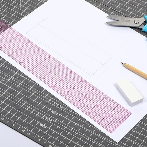 مسطرة خياطة شفافة، قطعتان مسطرة شفافة شبكية بلاستيكية مقاس 2 × 12 بوصة مع أداة قياس مستقيمة بمقياس الساندويتش لتصنيف الأنماط، صناعة اللحف، تصميم الملابس اليدوية in Kuwait