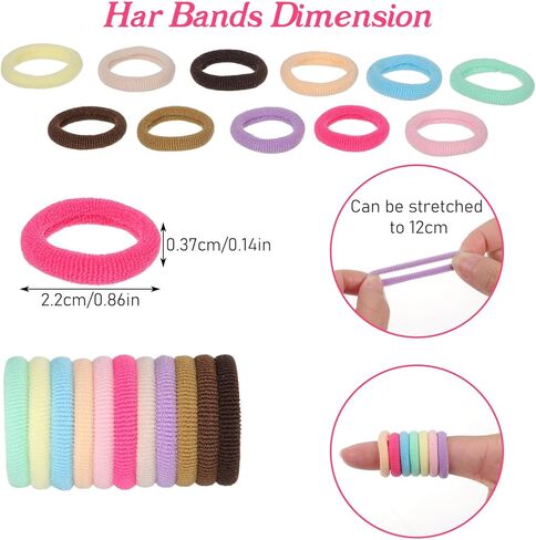 300 Pcs Dog Hair Ties, 1 Inch Nylon Seamless Hair Bands for Small Dog Puppy Girl, Yorkie, Knots, Ponytails, Mixedcolor in Kuwait