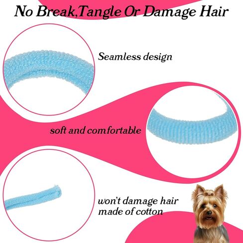 300 Pcs Dog Hair Ties, 1 Inch Nylon Seamless Hair Bands for Small Dog Puppy Girl, Yorkie, Knots, Ponytails, Mixedcolor in Kuwait