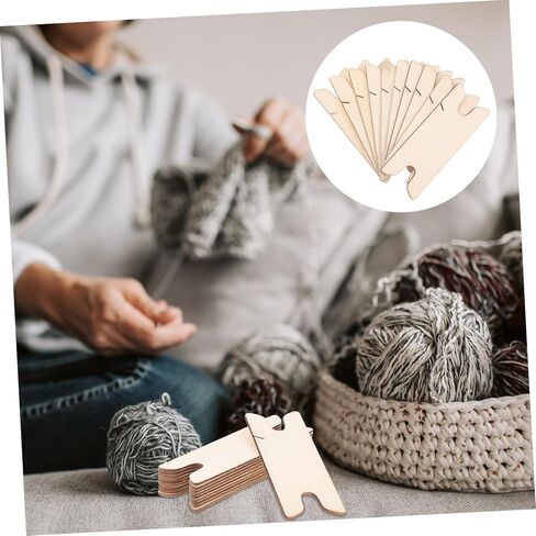 LALAFINA Wooden Weaving Shuttle 10Pcs Set Craft Tool for DIY Knitting and Handmade Weaving Projects Compact 3.11 Inch Loom Accessory for Arts and Crafts in Saudi Arabia