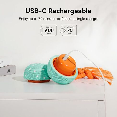 لعبة ذكية تفاعلية للكلاب، كرة شريرة رولي، تتحرك تلقائيًا، ارتداد، دوار، مادة E-TPU، كرة كلب تفاعلية نشطة متدحرجة للكلاب المتوسطة والكبيرة in Kuwait