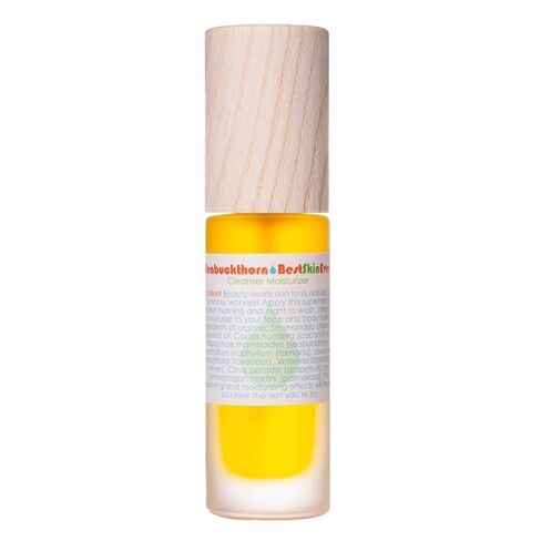 LIVINGLIBATIONS Living Libations - Organic Best Skin Ever All-In-One Facial Cleanser, Exfoliator + Moisturizer | Natural, Wildcrafted, Vegan Clean Beauty (Seabuckthorn, 8 fl oz | 240 mL Refill) in Kuwait
