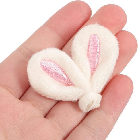 Ciieeo 20pcs Bunny Ear Ornament Mini Easter Rabbit Ear DIY Felt Animal Ears Accessory for Craft Hair Clips Charm Stuffed Animal Doll Decoration for Jewelry Making Pink in Saudi Arabia