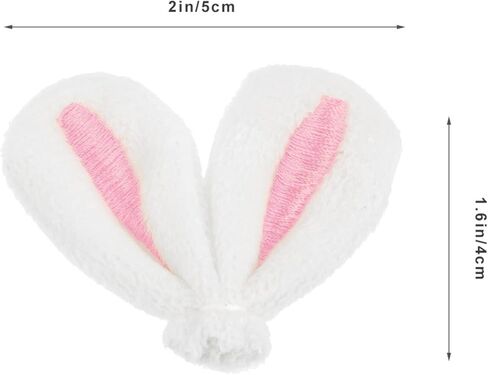 Ciieeo 20pcs Bunny Ear Ornament Mini Easter Rabbit Ear DIY Felt Animal Ears Accessory for Craft Hair Clips Charm Stuffed Animal Doll Decoration for Jewelry Making Pink in Saudi Arabia