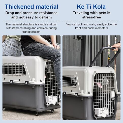 Dog Travel Crate Pet Carrier Airline-Friendly Portable Dog Cage Big Dogs Crates for Small and Large Pets Air Box in Saudi Arabia