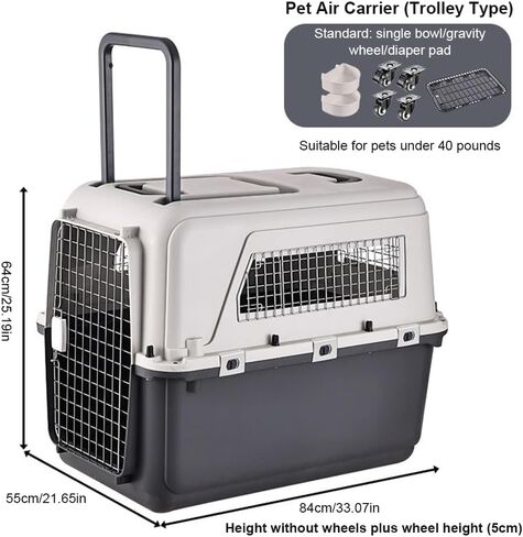 Dog Travel Crate Pet Carrier Airline-Friendly Portable Dog Cage Big Dogs Crates for Small and Large Pets Air Box in Saudi Arabia