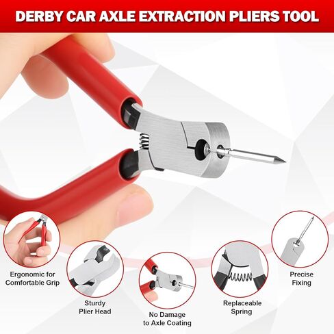 pinedash pro Pinewood Car Axle Pliers Kit - Derby Car Axle Extraction Pliers Tool, Metal Arc Head, Derby Car Accessories, Essentials for Derby Car Racing Nails in Saudi Arabia