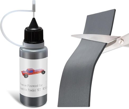 Kypikosp Pinewood Car Derby Weights - 3.5OZ Total -3OZ Pinewood Weights & 0.5OZ Graphite Powder Lubricant for Derby Car Derby Kit Wheels Axles Improve Speed, No Drilling,Easy Cut Stick-on in Saudi Arabia