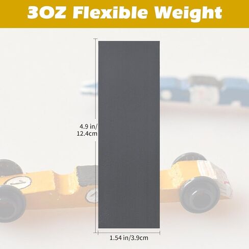 Kypikosp Pinewood Car Derby Weights - 3.5OZ Total -3OZ Pinewood Weights & 0.5OZ Graphite Powder Lubricant for Derby Car Derby Kit Wheels Axles Improve Speed, No Drilling,Easy Cut Stick-on in Saudi Arabia