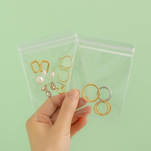 55 Pcs Small Clear PVC Jewelry Pouches, Anti Oxidation Zipper Bags, Transparent Small Plastic Jewelry Bags for Packaging Earrings NecklacesJewelry Organizer or Snacks Seeds Biscuits(2.36x3.15) in Saudi Arabia