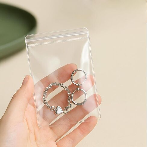 55 Pcs Small Clear PVC Jewelry Pouches, Anti Oxidation Zipper Bags, Transparent Small Plastic Jewelry Bags for Packaging Earrings NecklacesJewelry Organizer or Snacks Seeds Biscuits(2.36x3.15) in Saudi Arabia