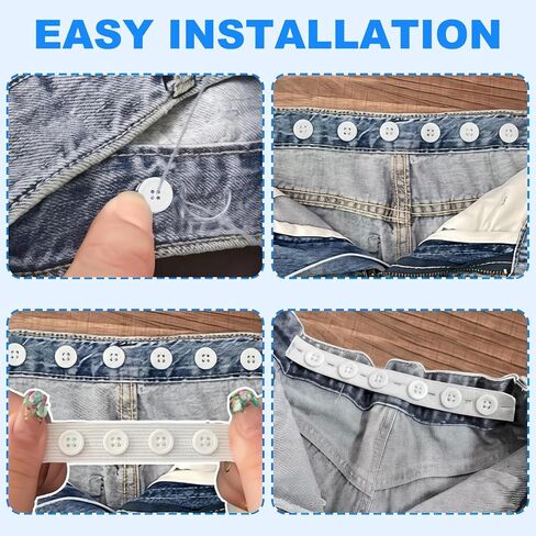 2PACK 3.2 ياردة مرنة للخياطة مع 40 قطعة من الأزرار، مرنة مع فتحات أزرار لخياطة حزام الخصر وحزام مطاطي مع فتحات أزرار وأربطة محبوكة عالية المرونة (أسود، أبيض) in Saudi Arabia