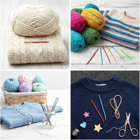 11 PCS Yarn Needle, Large Eye Tapestry Needle Assorted Crochet Needles Multi Sizes Darning Needles for Thick Yarn Knitting Finishing, Plastic & Metal in Kuwait