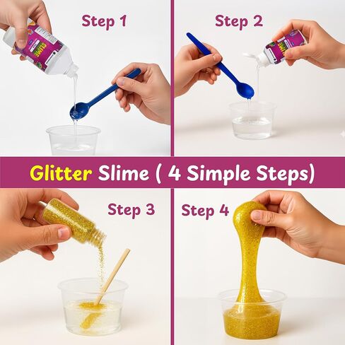 مجموعة صنع السلايم DIY للأطفال بعمر 4 سنوات فما فوق، 10+ بريق، معطرة، أنشطة سلايم الزبدة، وحيد القرن، ديناصور، حورية البحر، أفضل مجموعة سلايم للأولاد والبنات، دليل التعليمات والمقتنيات، مثالية للهدايا in Kuwait