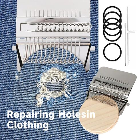 New Knit Patch Kit-Knits Patchs Mending 2.0 Kits, Worn Spots, Mini Portable Patch Set for Beginners and Craft Enthusiasts, and Stubborn Stains Into Beautiful.(14 Hooks) in Kuwait