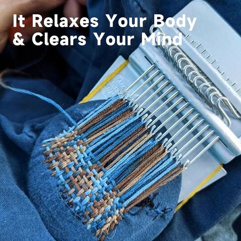 New Knit Patch Kit-Knits Patchs Mending 2.0 Kits, Worn Spots, Mini Portable Patch Set for Beginners and Craft Enthusiasts, and Stubborn Stains Into Beautiful.(14 Hooks) in Kuwait