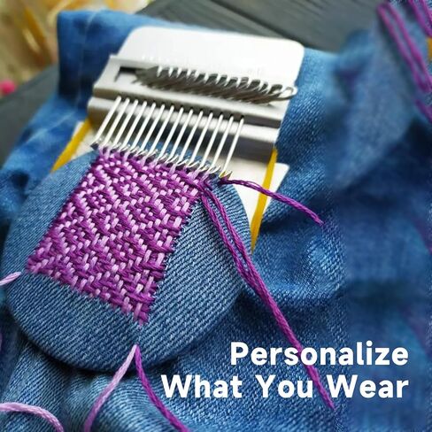 New Knit Patch Kit-Knits Patchs Mending 2.0 Kits, Worn Spots, Mini Portable Patch Set for Beginners and Craft Enthusiasts, and Stubborn Stains Into Beautiful.(14 Hooks) in Kuwait