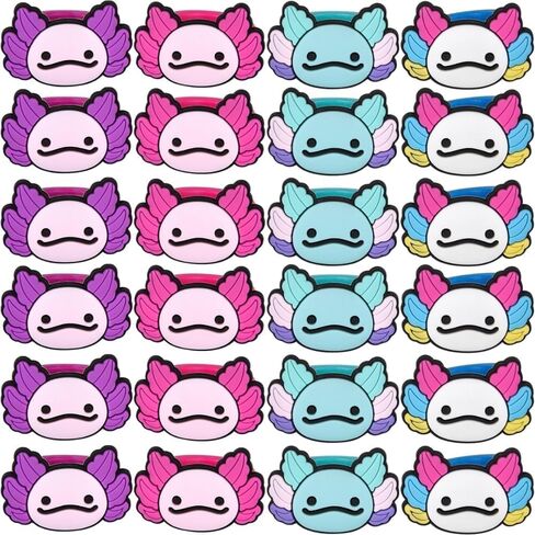 Axolotl Rubber Rings | 36 PC Axolotol Favors Toys Party Favor Dress Up in Saudi Arabia