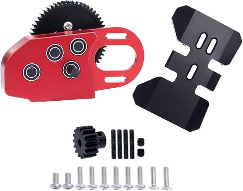 Overdrive Gearbox Case for LCG 1/10 SCX10 III II 90046 Capra TRX4 Crawler Car with Transmission Gear (Red) in Saudi Arabia
