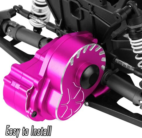 علبة تروس علبة نقل الحركة RC مع جزء ترقيات تروس Spur لـ 1/10 Slash/Rustler/Stampede/Bandit 2WD (VXL) Drag Slash/Bigfoot، صندوق التروس الألومنيوم BRCatWPark يقفز لأعلى، استبدال #9495، وردي in Kuwait