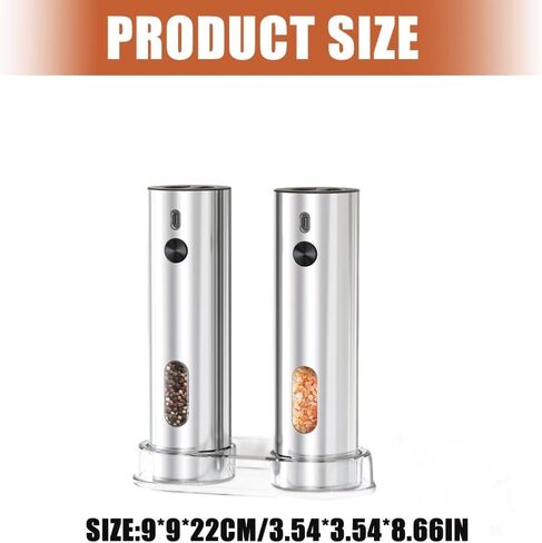 Rechargeable Cordless Electric Pepper and Salt Grinder Adjustable Coarseness Setting Cordless Kitchen Tool For Spices in Saudi Arabia