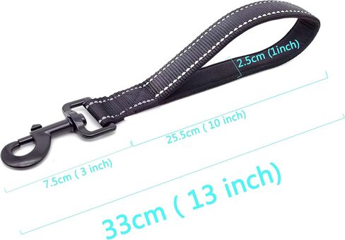 Short Dog Leash for Training, Heavy Duty Traffic Leashes for Safety Control Behavior Correction Hiking Backup for Large, Medium Dogs,Padded Handle,Black in Saudi Arabia