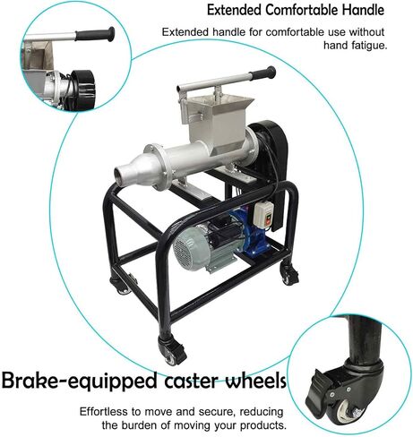 BEILOCKERY Clay Mixer Pug Mill Extruder، 1500W 330LB/H ماكينة سيراميك، 110V/220V خلاط طين من الفولاذ المقاوم للصدأ مع منفذ 2.4 بوصة ومحول للفخار، حرفة السيراميك in Kuwait