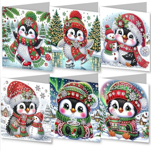 مجموعة بطاقات التهنئة الماسية لعيد الميلاد DIY، 5D DIY Diamond Art Painting بطاقة تهنئة بنمط عيد الميلاد، مجموعات صنع بطاقات عيد الميلاد DIY لأصدقاء العائلة هدية مصنوعة يدويًا - #05-Elk in Saudi Arabia