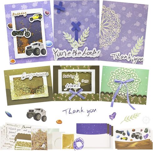 DIY Card Making Kit for Adults Flower Appreciation -Themed & Thank You Cards with Envelopes for Birthdays, Weddings, Teachers, Parents, and Gift Giving (9 Sets) in Saudi Arabia