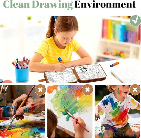 كتاب رسم مائي قابل لإعادة الاستخدام 3 في 1 للأطفال - لعبة تعليمية لمرحلة ما قبل المدرسة مع 10 موضوعات - لعبة تلوين المياه وفرز الألوان - رسم بدون فوضى ومتعة قابلة لإعادة الاستخدام للأعمار من 3 سنوات فما فوق in Kuwait