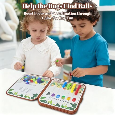 كتاب رسم مائي قابل لإعادة الاستخدام 3 في 1 للأطفال - لعبة تعليمية لمرحلة ما قبل المدرسة مع 10 موضوعات - لعبة تلوين المياه وفرز الألوان - رسم بدون فوضى ومتعة قابلة لإعادة الاستخدام للأعمار من 3 سنوات فما فوق in Kuwait