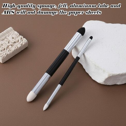 6 PCS Artist Blending Sponge Pen, Double Headed Washable Rubbing Sponge Brush Dual Tip Oil Pastel Blending Tools for Sketching, Drawing, and Highlighting in Saudi Arabia