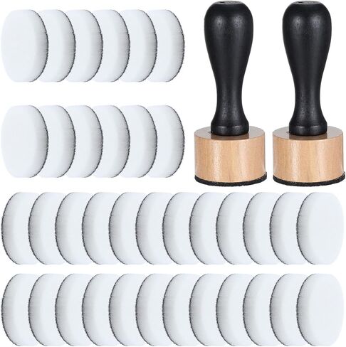 Oruola 46pcs Ink Blending Tool, 2 Ink Blending Brushes & 44 Replacement Refill Sponge Domed Foam Pads Art Supplies for Scrapbooking Painting Drawing Art Supplies Distressing Blending in Saudi Arabia