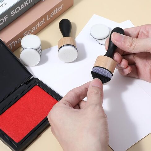 Oruola 46pcs Ink Blending Tool, 2 Ink Blending Brushes & 44 Replacement Refill Sponge Domed Foam Pads Art Supplies for Scrapbooking Painting Drawing Art Supplies Distressing Blending in Saudi Arabia