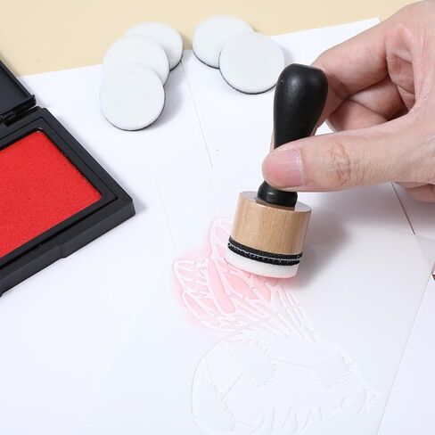 Oruola 46pcs Ink Blending Tool, 2 Ink Blending Brushes & 44 Replacement Refill Sponge Domed Foam Pads Art Supplies for Scrapbooking Painting Drawing Art Supplies Distressing Blending in Saudi Arabia