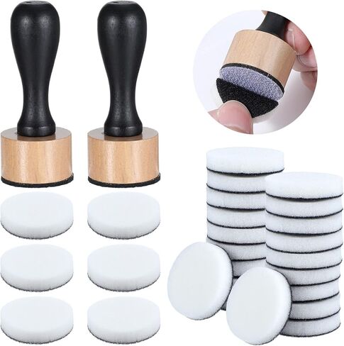 Oruola 46pcs Ink Blending Tool, 2 Ink Blending Brushes & 44 Replacement Refill Sponge Domed Foam Pads Art Supplies for Scrapbooking Painting Drawing Art Supplies Distressing Blending in Saudi Arabia