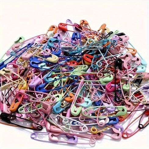 120pcs Bright Candy Color Safety Pins with Transparent Storage Box – Small Assorted Craft & Sewing Pins for DIY Projects, Apparel, Quilting, Jewelry Making & Household Use (120PCS Random Colors) in Saudi Arabia