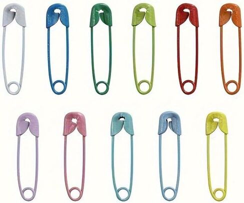 120pcs Bright Candy Color Safety Pins with Transparent Storage Box – Small Assorted Craft & Sewing Pins for DIY Projects, Apparel, Quilting, Jewelry Making & Household Use (120PCS Random Colors) in Saudi Arabia
