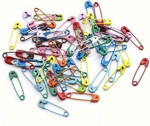 120pcs Bright Candy Color Safety Pins with Transparent Storage Box – Small Assorted Craft & Sewing Pins for DIY Projects, Apparel, Quilting, Jewelry Making & Household Use (120PCS Random Colors) in Saudi Arabia