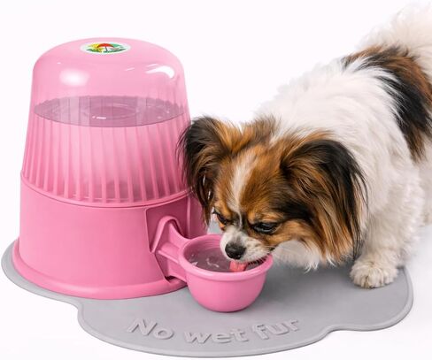 Pet Water Dispenser for Dogs and Cats, 67.6 oz – Gravity-Fed Water Bowl for Clean Drinking, Prevents Wet Fur, BPA-Free Polypropylene, (Clear) in Saudi Arabia