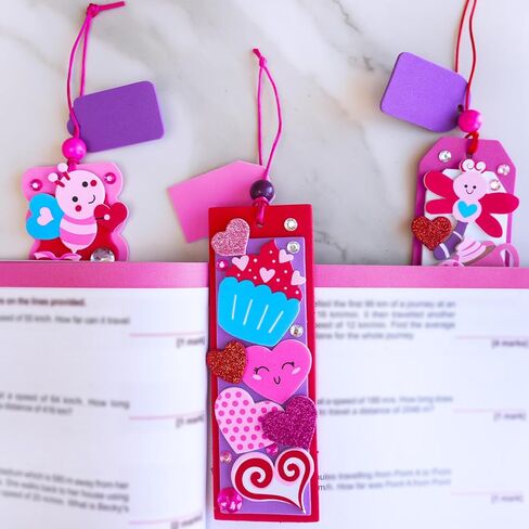 Winlyn 36 مجموعات من زخارف عيد الحب DIY على شكل قلب من الإشارات المرجعية لعيد الحب، مجموعات حرفية من الفوم الفارغة مع ملصقات إسفنجية لعيد الحب لأنشطة الفصول الدراسية للأطفال، هدايا الحفلات، تبادل الهدايا in Kuwait