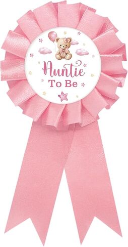 دبوس شارة Baby Bear Auntie to Be Tinplate، الدب أفضل عمة على الإطلاق، زر كشف الجنس للنساء، عمة روزيت وردية لتكون جائزة الشريط، هدايا لحفلات استقبال المولود الجديد بطابع الدب in Kuwait
