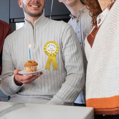 The Legend Has Retired Yellow Tinplate Badge Pin - Happy Retirement Button, Party decoration Celebrations & Retirement Decorations YHEZXUN in Kuwait