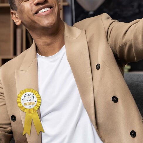 The Legend Has Retired Yellow Tinplate Badge Pin - Happy Retirement Button, Party decoration Celebrations & Retirement Decorations YHEZXUN in Kuwait