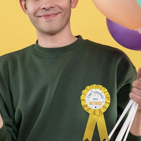 The Legend Has Retired Yellow Tinplate Badge Pin - Happy Retirement Button, Party decoration Celebrations & Retirement Decorations YHEZXUN in Kuwait