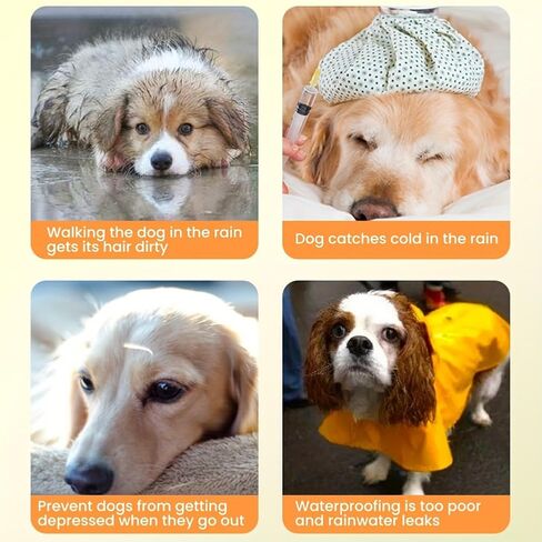 Pet Raincoats, Portable Transparent Dog Rain Coat, Puppy Raincoat with Poncho Hood for Outdoor(L) in Saudi Arabia