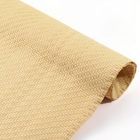 Wesiti 16 "x 40" البلاستيك الروطان قصب حزام النسيج لفة المنسوجة يدويا الاصطناعية بولي الروطان رولز فو قصب مفتوح نسج شبكة DIY الأثاث الديكور كرسي مجلس الوزراء سقف السرير سلة أسقف الباب in Kuwait